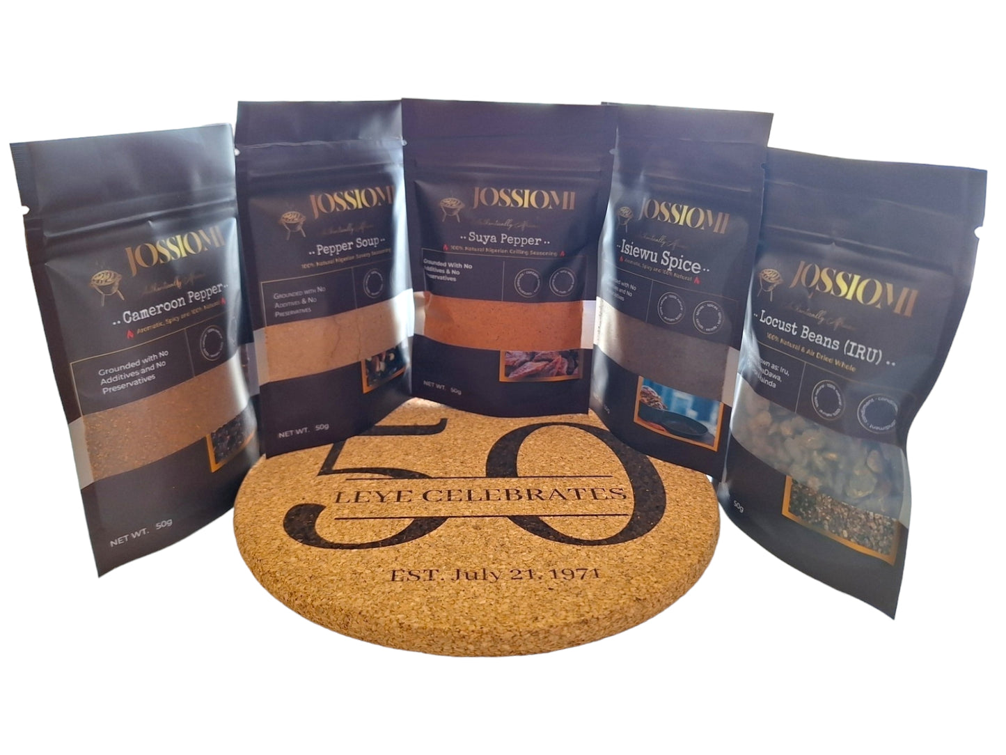 Elevate Your Event with 5 Gourmet Spices & Cork Trivet Souvenirs
