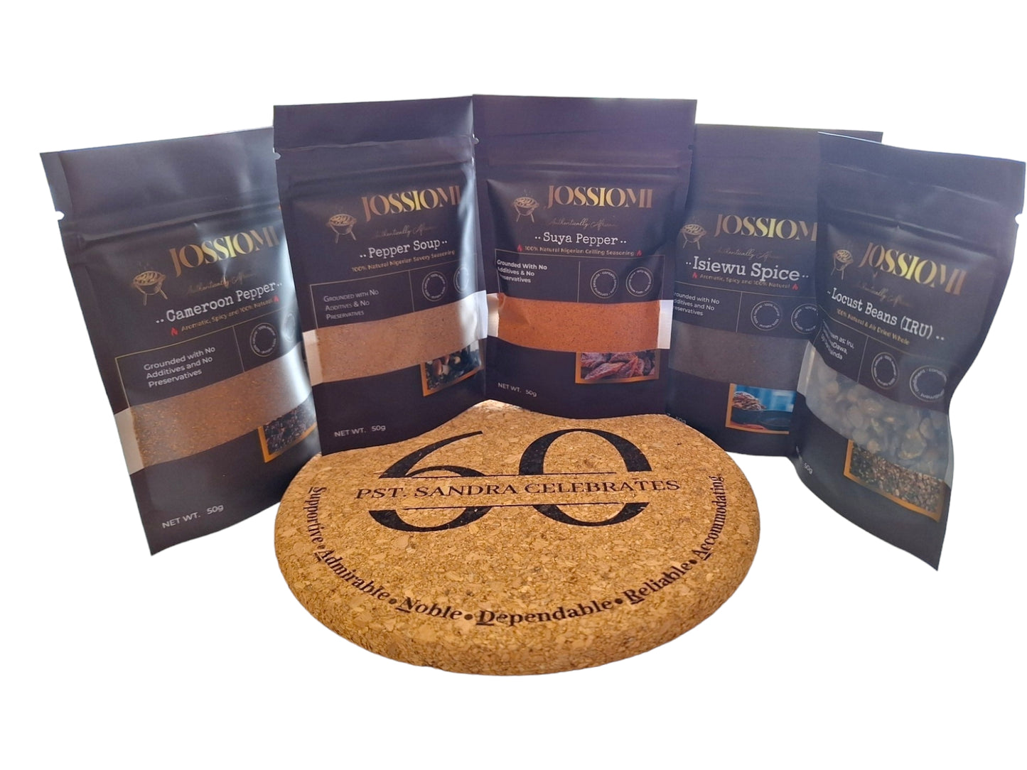 Elevate Your Event with 5 Gourmet Spices & Cork Trivet Souvenirs