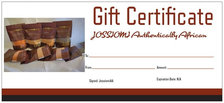 Jossiomi Gift Certificate