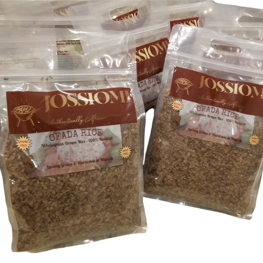 Riz blanc crémeux et brun Ofada à grains entiers - Sans pierre ni saleté - 100 % naturel